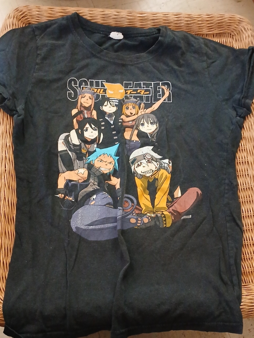 Vintage Soul Eater Anime T-shirt Black